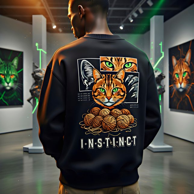 Instinct Never Lies Cat Lover Edgy Gift Sweatshirt (Creator Uploaded)