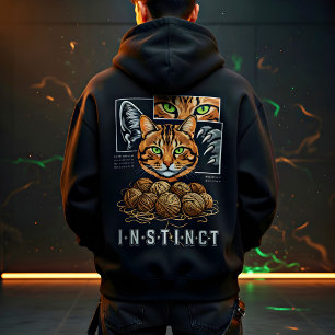 Instinctual Playful Cat Lover Fun Apparel Gift Hoodie