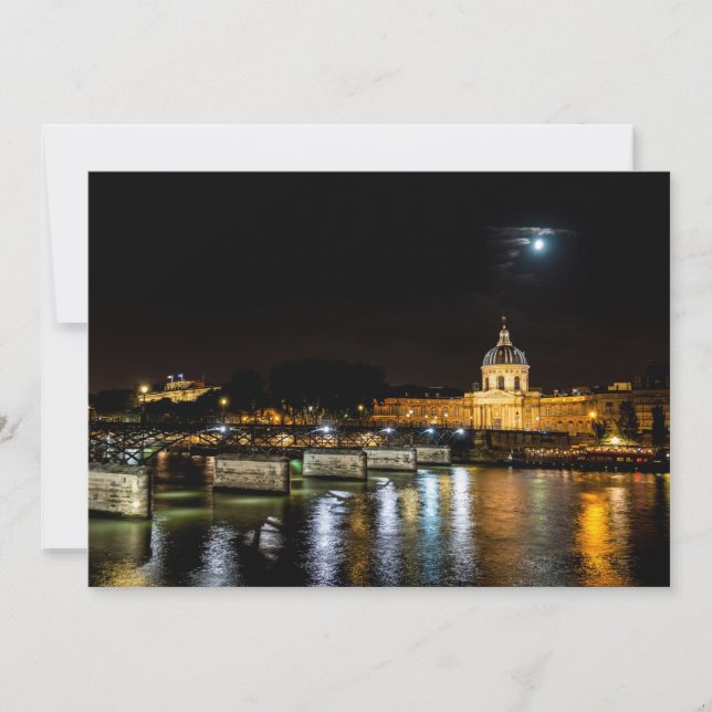 Institut de France and Pont des Arts - Paris Invitation (Front)