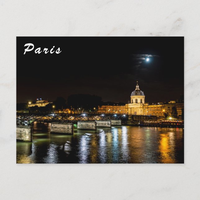 Institut de France and Pont des Arts - Paris Postcard (Front)