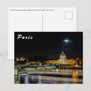 Institut de France and Pont des Arts - Paris Postcard