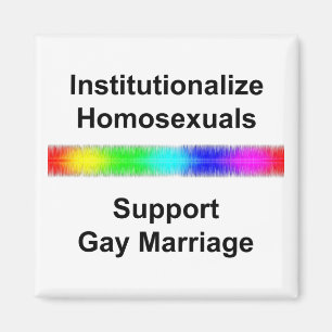 Institutionalize Homosexuals...Support Gay Marriag Magnet