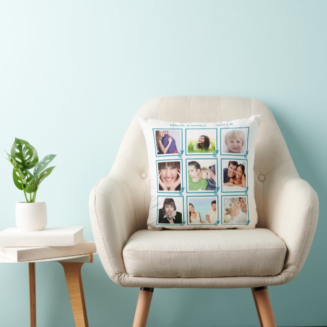 Instragram Modern Stylised Arrows Your Photos Cushion (Chair)