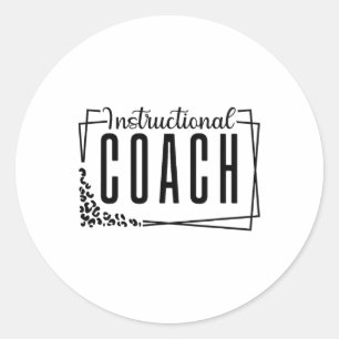 Instructional Coach Back To School Matching Group  Classic Round Sticker