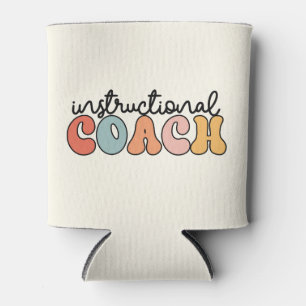 Instructional Coach Educational Coach Retro Can Cooler