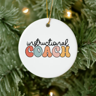Instructional Coach Educational Coach Retro Ceramic Tree Decoration