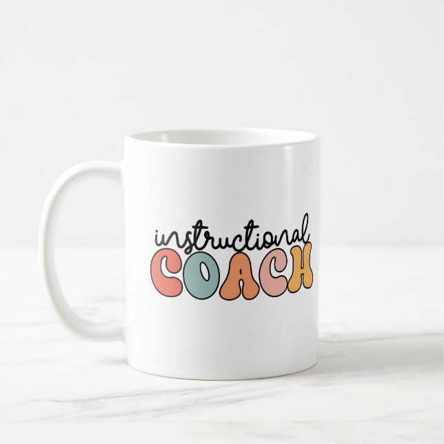 Instructional Coach Educational Coach Retro Coffee Mug (Left)