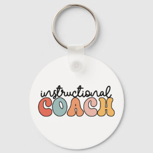 Instructional Coach Educational Coach Retro Key Ring