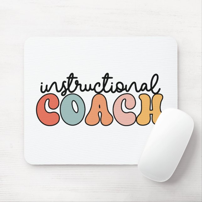 Instructional Coach Educational Coach Retro Mouse Mat (With Mouse)