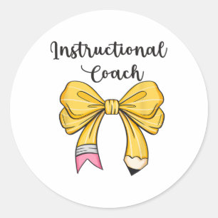 Instructional Coach Funny Back To School Worker Ap Classic Round Sticker