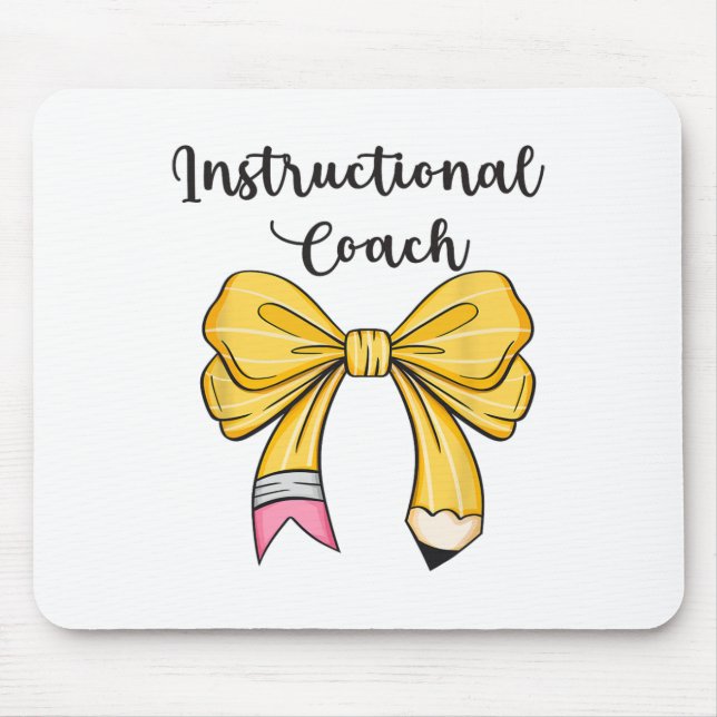 Instructional Coach Funny Back To School Worker Ap Mouse Mat (Front)