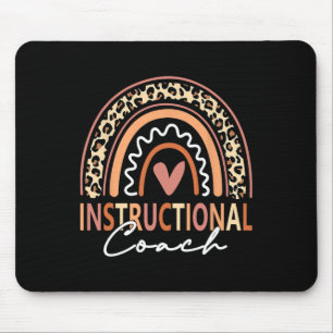 Instructional Coach leopard Rainbow Supplies Back Mouse Mat