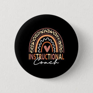 Instructional Coach Leopard Rainbow Supplies Byck 6 Cm Round Badge