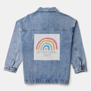 Instructional Coach: Rainbow of Learning Denim Jacket