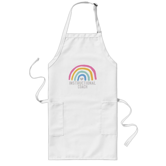 Instructional Coach: Rainbow of Learning Long Apron (Front)