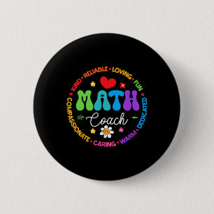 Instructional Math Coach Crew Back To School Match 6 Cm Round Badge