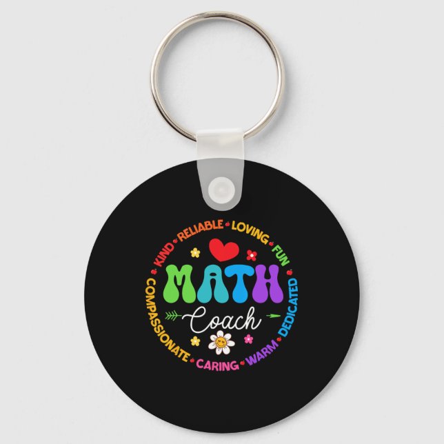 Instructional Math Coach Crew Back To School Match Key Ring (Front)