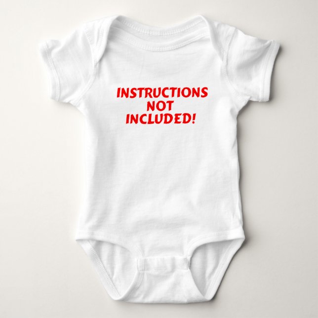 Instructions Not Included Baby Bodysuit (Front)