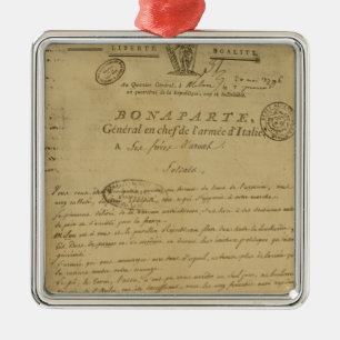 Instructions to soldiers issued by Napoleon Metal Tree Decoration
