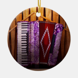 Instrument - Accordian - The accordian organ Ceramic Tree Decoration