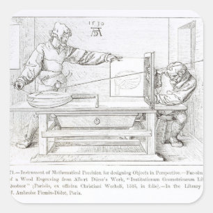 Instrument of Mathematical Precision Square Sticker