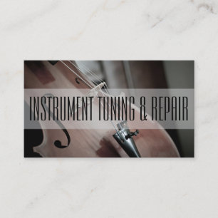 Instrument Tuning & Repair Music Instructor Business Card