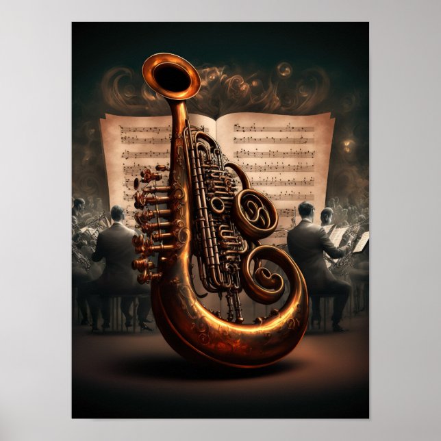 Instrumento musical de bronce poster (Front)