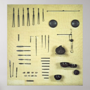 Instruments from an oculist's case, from Reims Poster