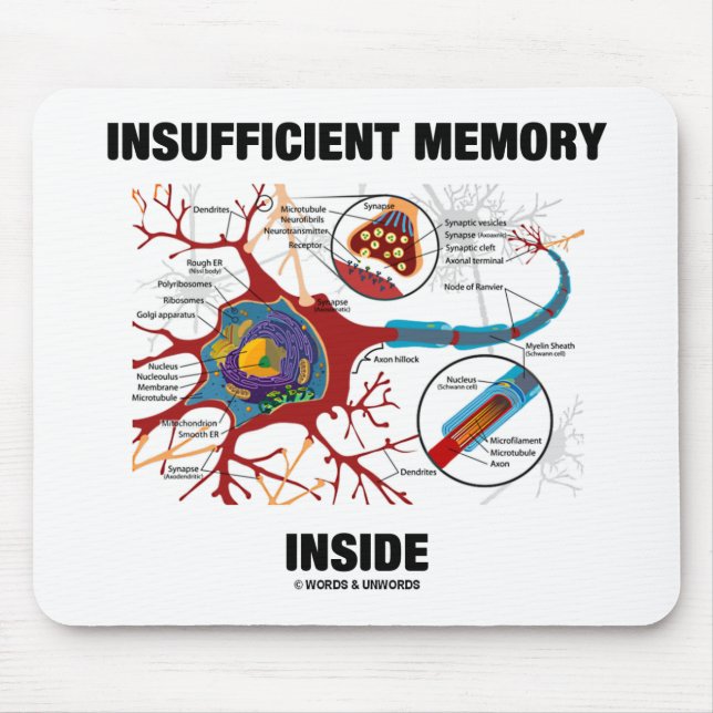 Insufficient Memory Inside (Neuron / Synapse) Mouse Mat (Front)