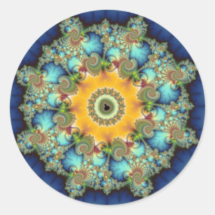 Insular - Mandelbrot Art Classic Round Sticker