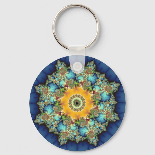 Insular - Mandelbrot Art Key Ring (Front)