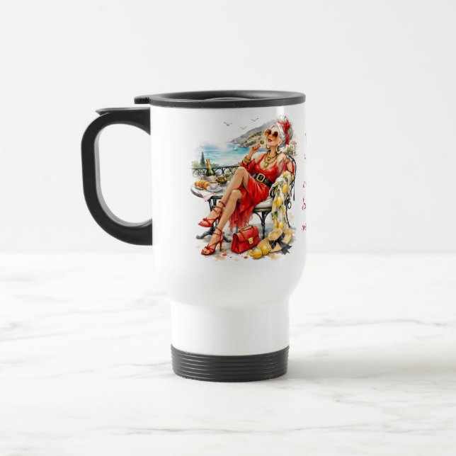 insulated mug for coffee or drinks, personalise (Left)