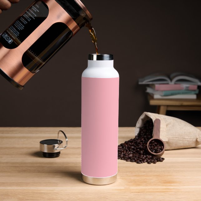 Insulated Pink Stainless Steel Water Bottle (Coffee)