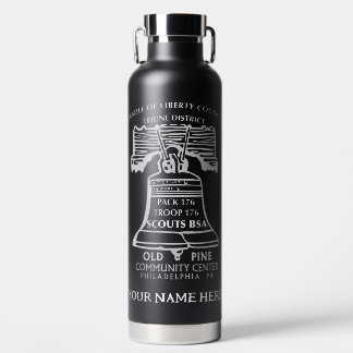 Insulated Water Bottle - Black (Personalised)