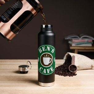Insulated water bottle for hot coffee drinks