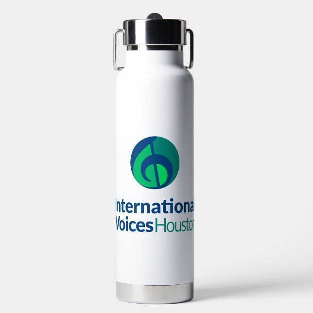 Insulated Water Bottle w/ Pop-Up Straw - IVH Logo (Front)
