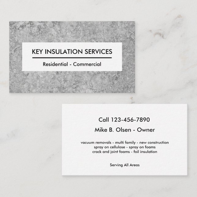 Insulation Business Cards (Front/Back)