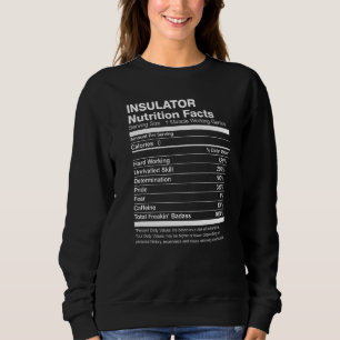 Insulator Nutrition Facts Funny Sweatshirt