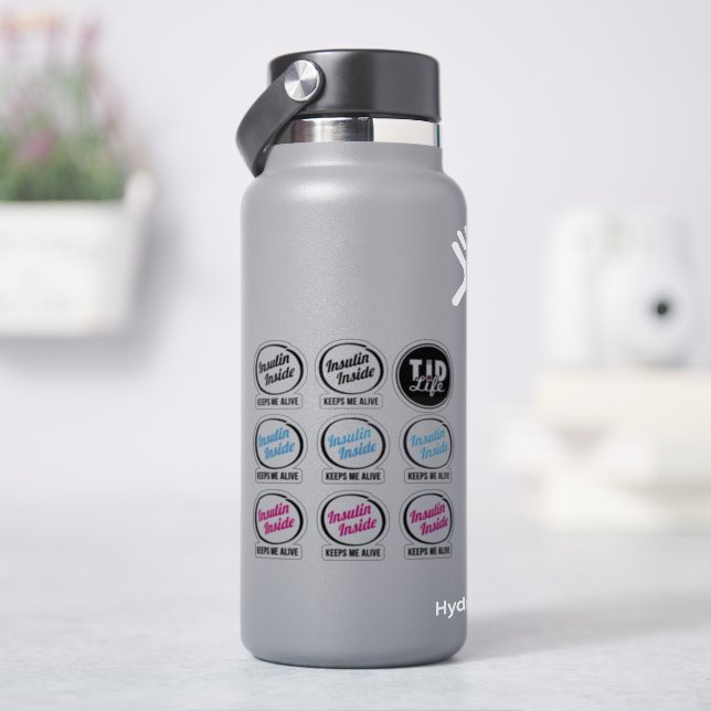 Insulin Inside Pod Stickers [Clear Vinyl] (HydroFlask)