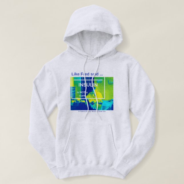 Insulin is not a cure - thermal hoodie (Design Front)