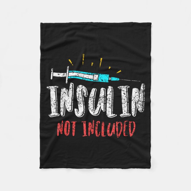 Insulin Not Included Patient Type Diabetic Fleece Blanket (Front)