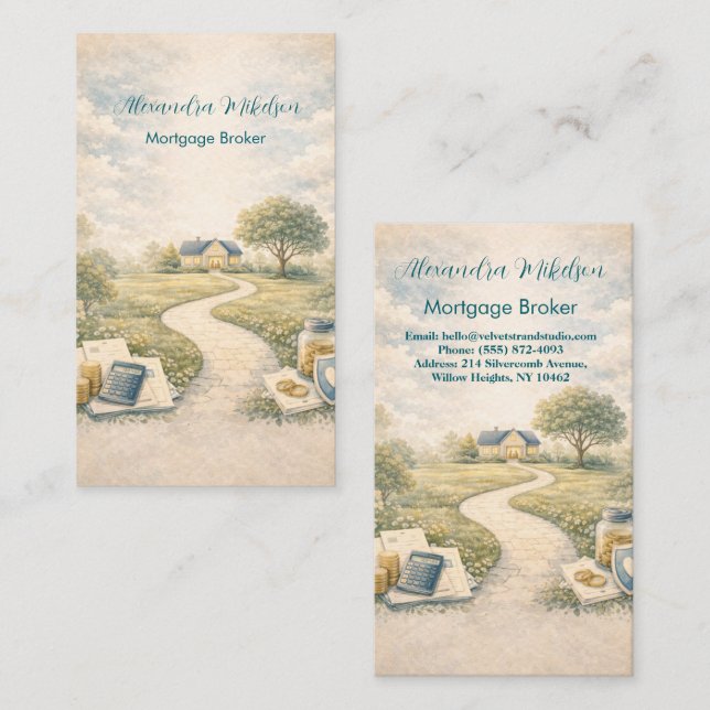 Insurance Advisor Professional Business Card (Front/Back)