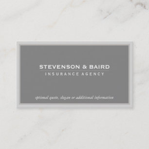 Insurance Agency  Business Card in Soft Taupe