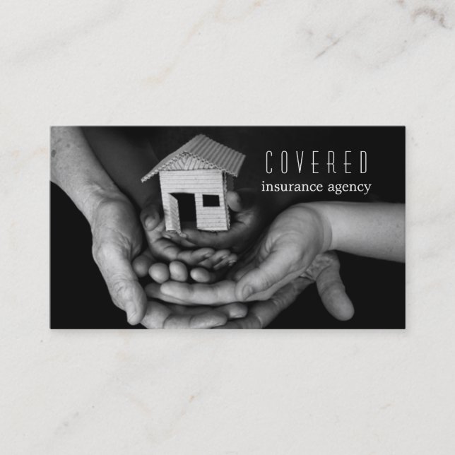 Insurance Agency, Company Business Card (Front)