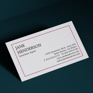 Insurance Agent Business Card   Printable Design