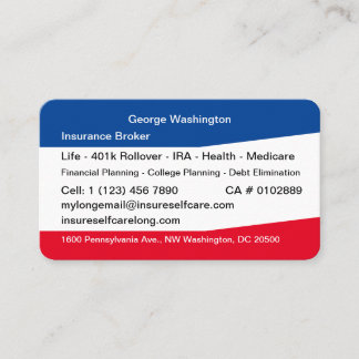 Insurance Agent Insurance Broker Business Card