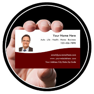 Insurance Agent Photo Template Business Card