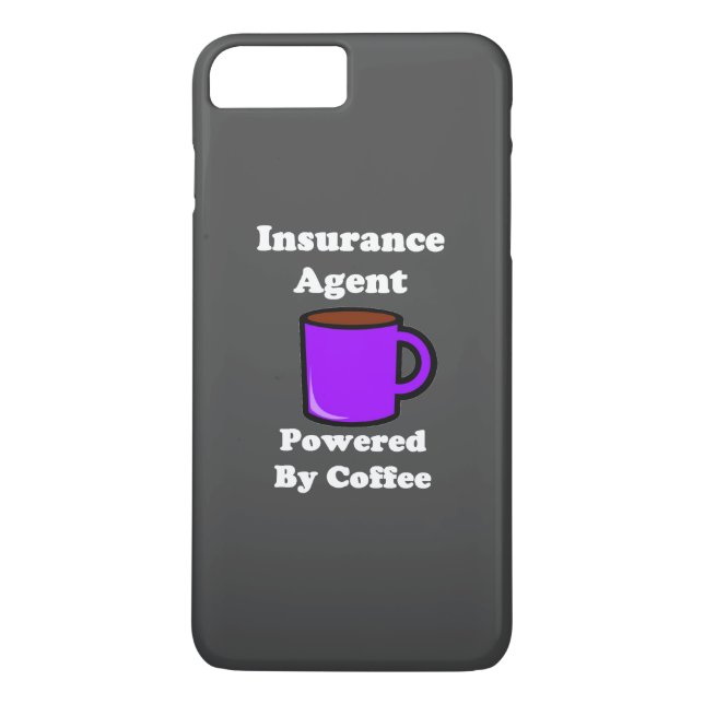 "Insurance Agent" Powered by Coffee Case-Mate iPhone Case (Back)