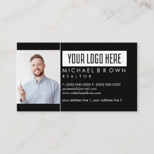 Insurance Agent Professional Photo Logo Business Card
