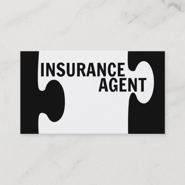 Insurance Agent Puzzle Piece Business Card (Front)